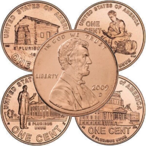 Complete Set Lincoln Bicentennial 2009 Cent Pennies From Mint Rolls P & D Mint